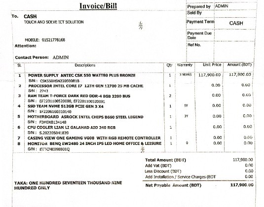 Intel Core i7-12700 12th Gen Gaming/Workstation PC